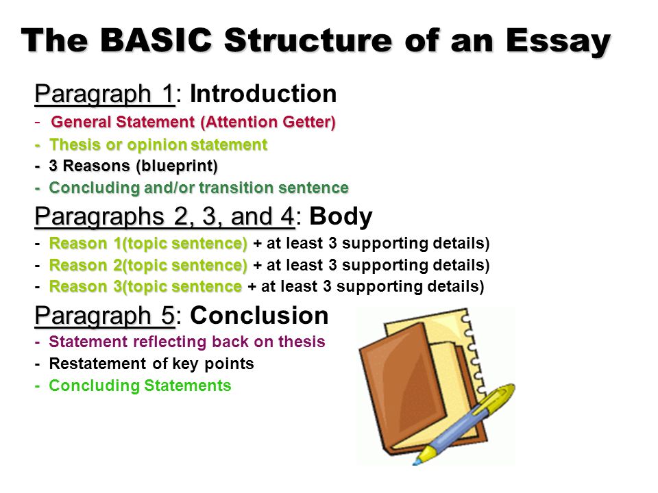Standard structure of an essay
